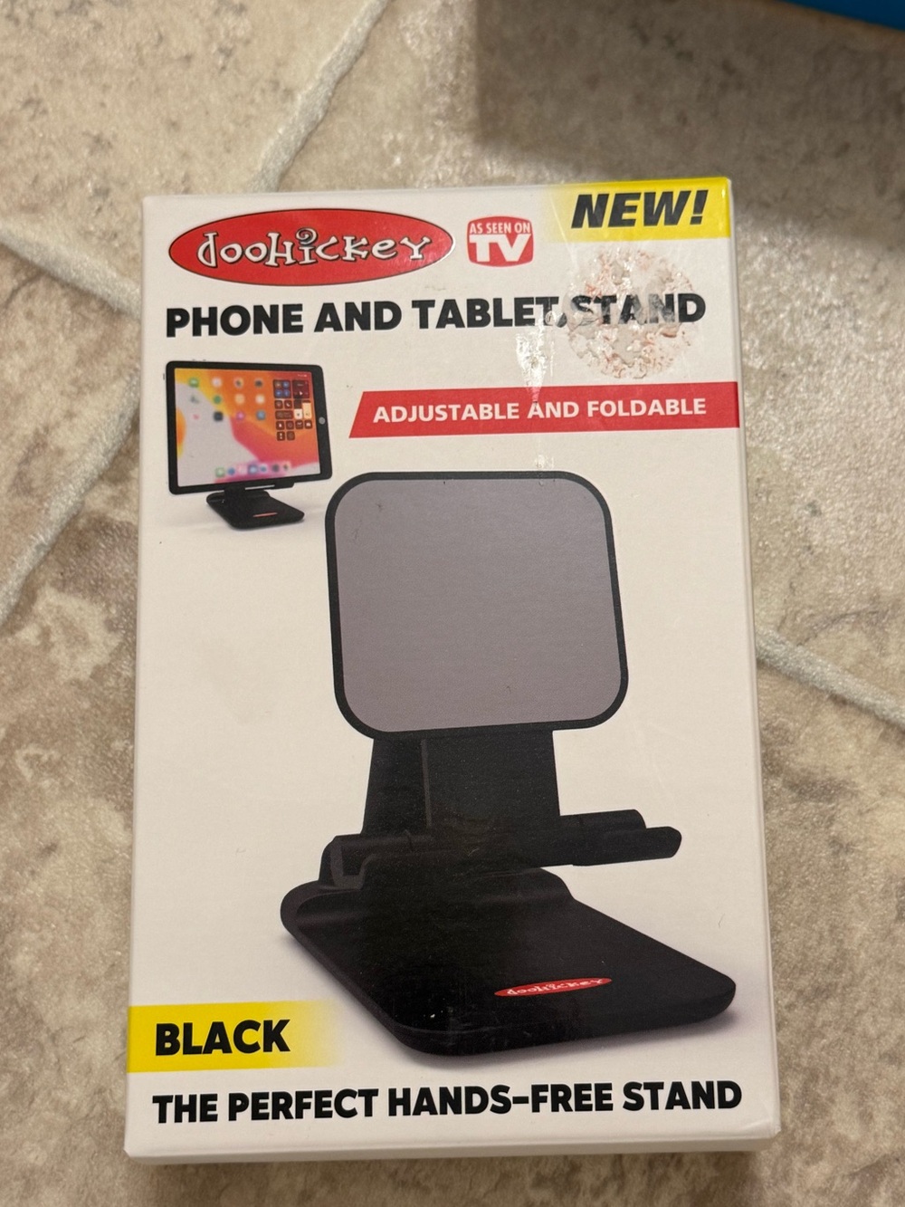 nwt as seen on TV DOOHICKEY phone and tablet stand in black